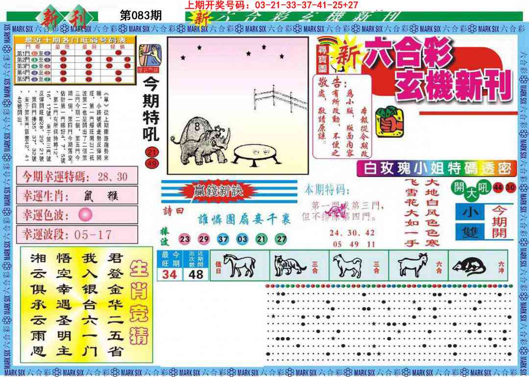 083期新六合彩特码新刊A[图]